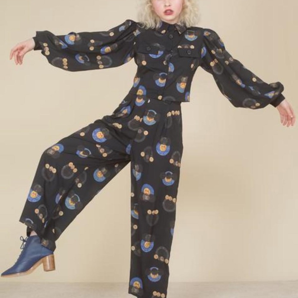 Rare Samantha pleet moon keep blouse and orbit pants set size small 4 nwot